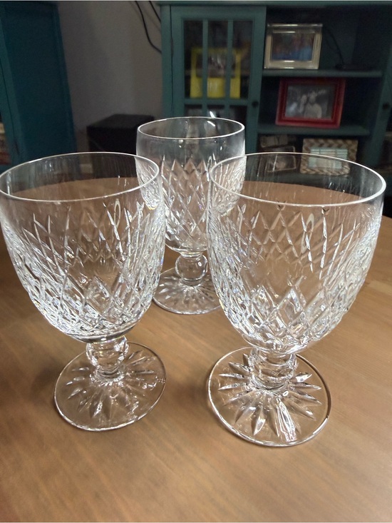 Waterford Crystal Other - Crystal Cut Goblet Glasses - Clear Stemware (Set of 3)